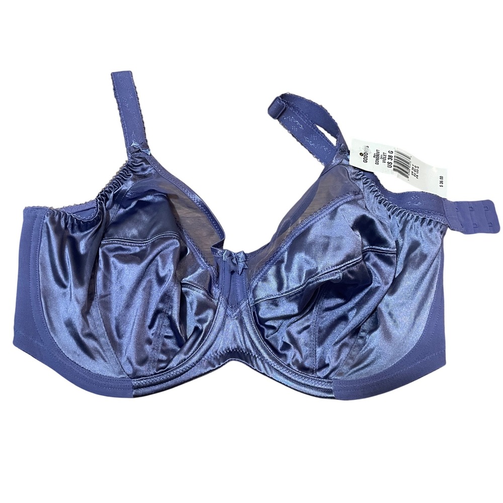 Goddess 38G Keira Banded Underwire Bra Violet Purple GD6090VT Support Coverage